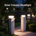 Solar post lights warm white