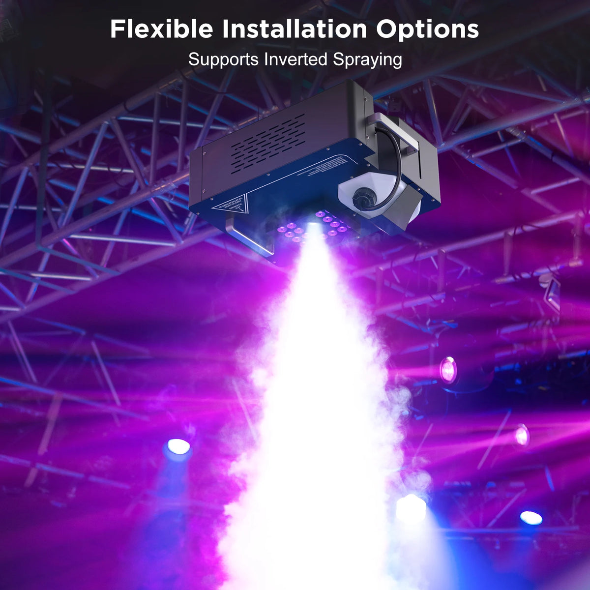 2000W Fog Machine, 3-in-1 RGB 24 LED, DMX512 Remote