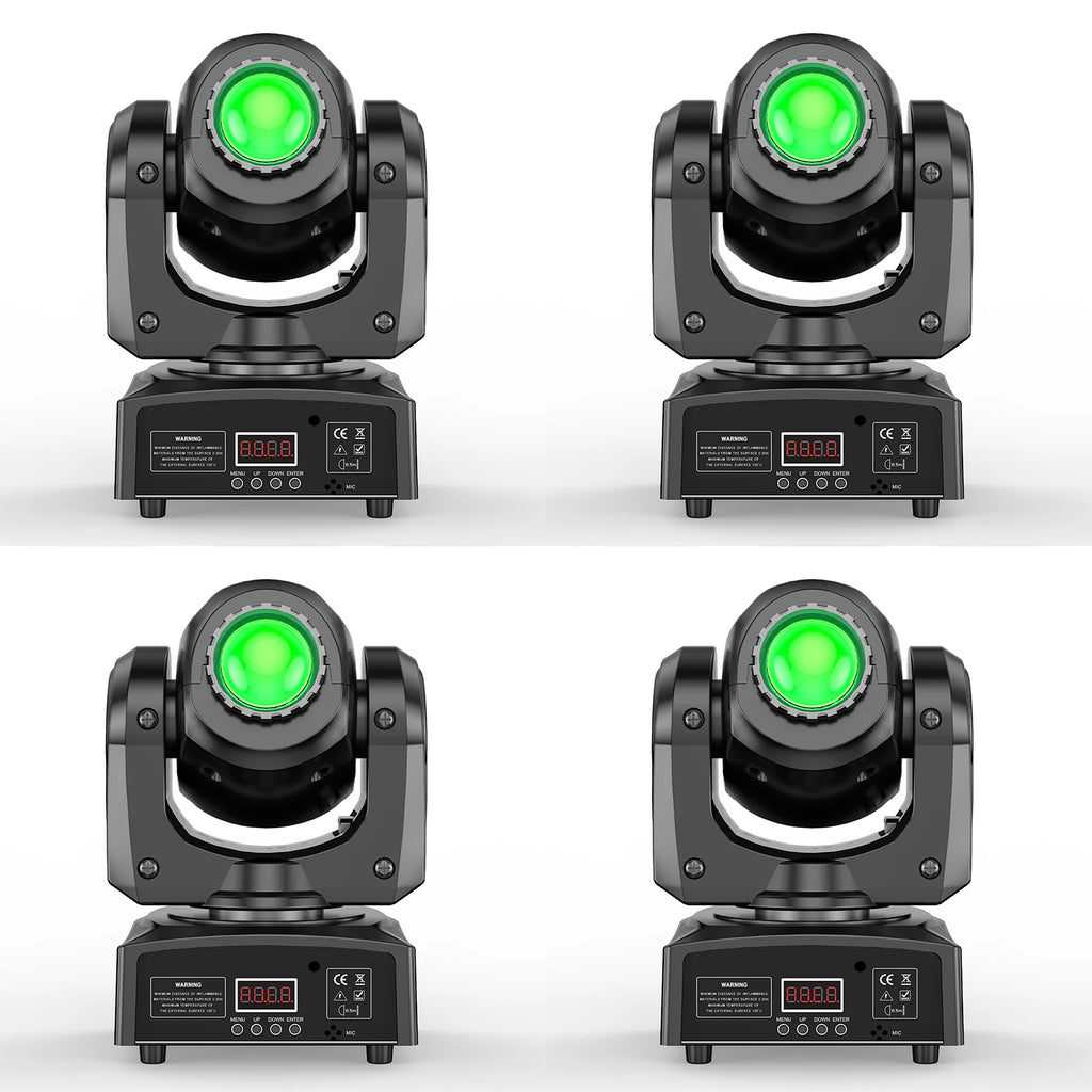 4 Pack 120W Moving Head Lights, 3 Prism Beam Gobo, DMX512