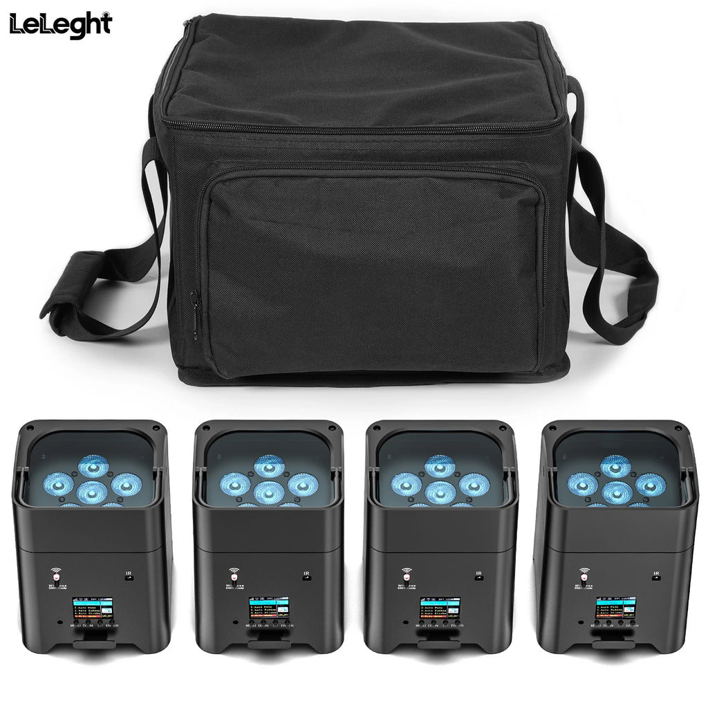 4 pack RGBAW+UV wireless par lights