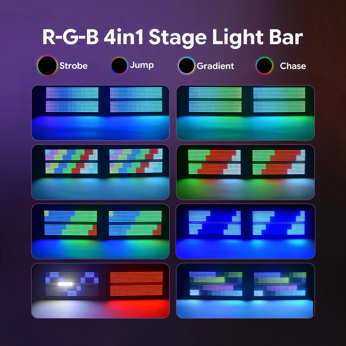 2 Pack 200W Three-in-One Rainbow Effect Projection Light, DMX512