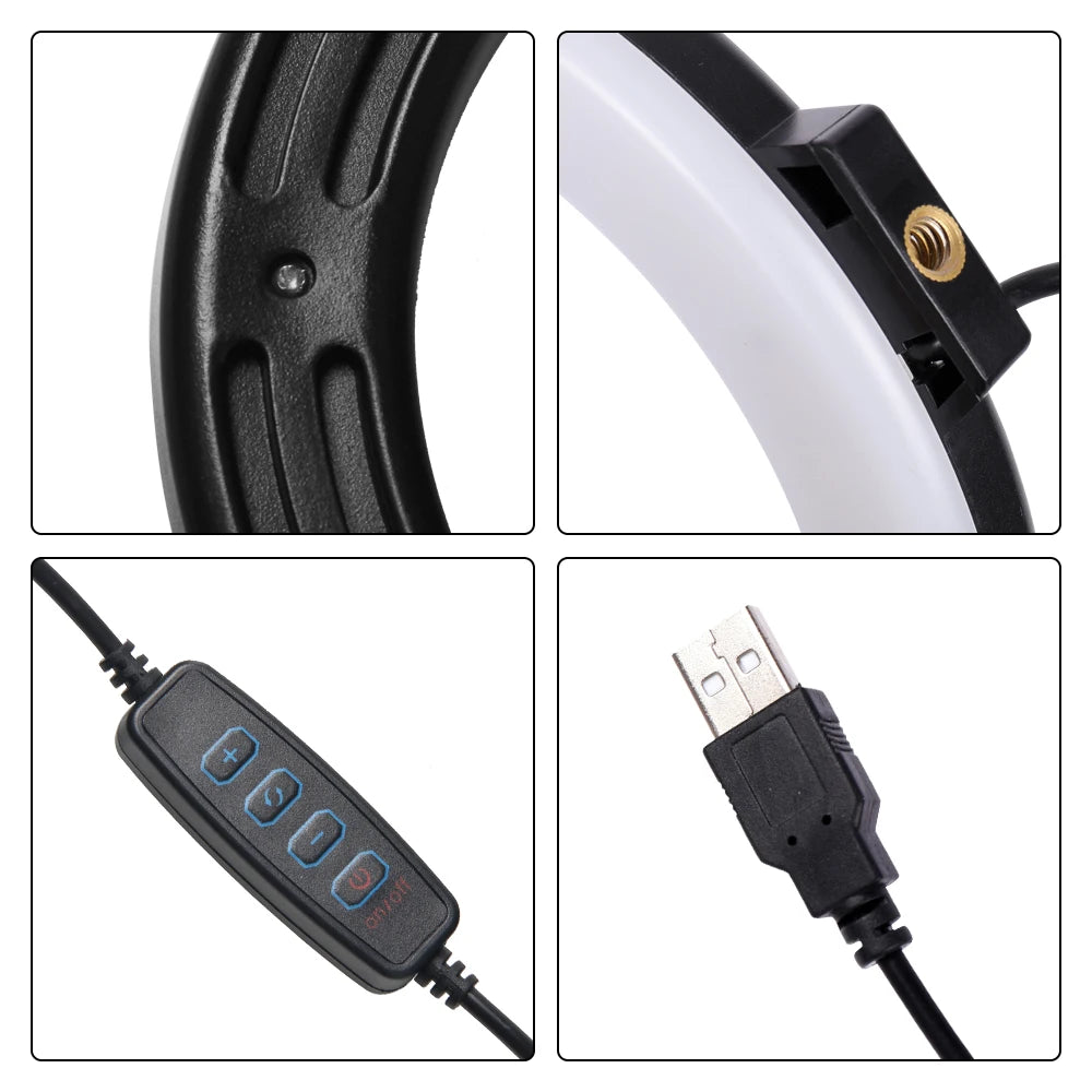 LED Ring Light for Selfies and Video, 16cm / 26cm / 30cm
