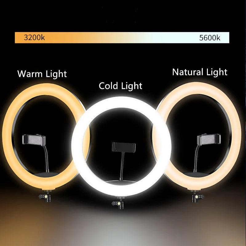 LED Ring Light for Selfies and Video, 16cm / 26cm / 30cm