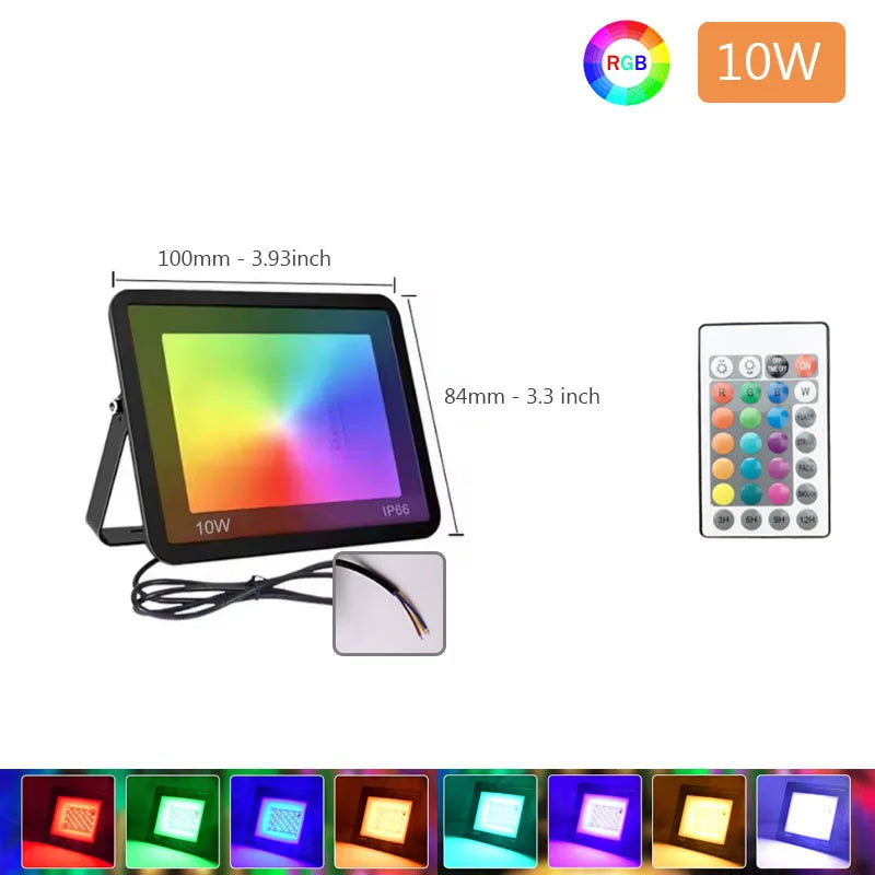 RGB LED Floodlight Spotlight, 50W/100W, 220V, IP66