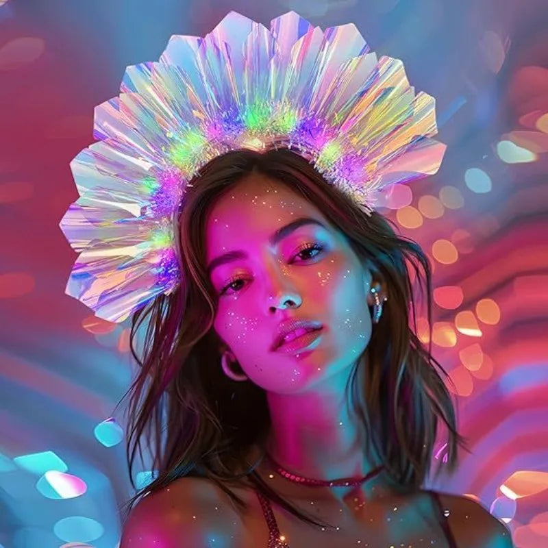 Glowing Laser Headband, Light-Up LED Hair Hoop