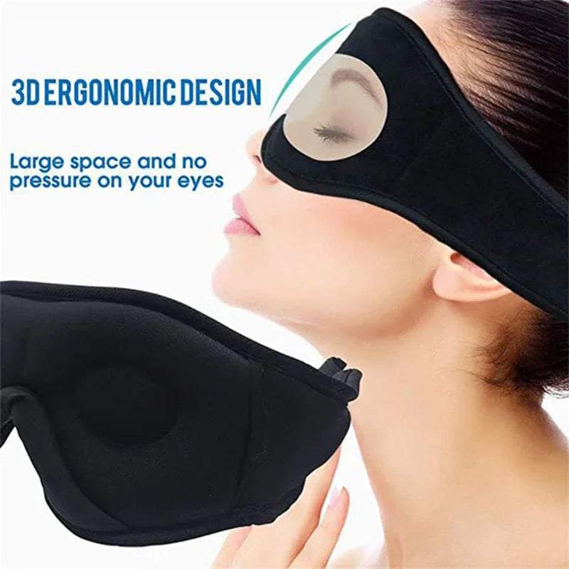3D Contoured Sleep Headphones Eye Mask