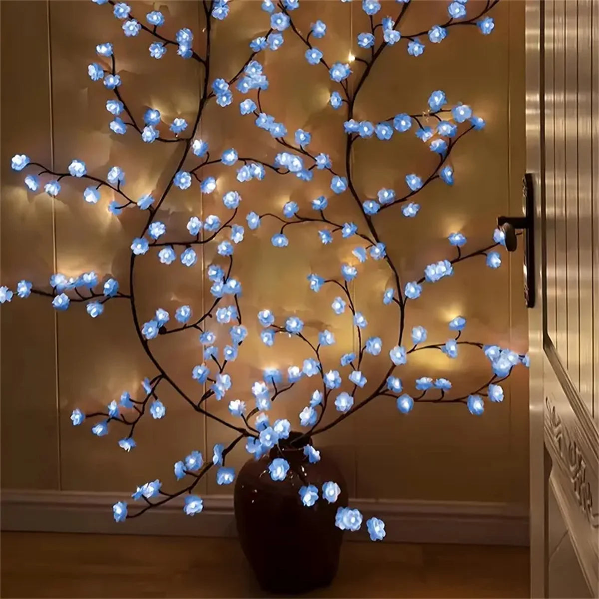 96 LED USB Cherry Blossom Branch Light String, 8 Modes