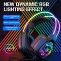 RGB Wired Gaming Headset with Noise-Cancelling Mic for PC, PS4, PS5 & Xbox