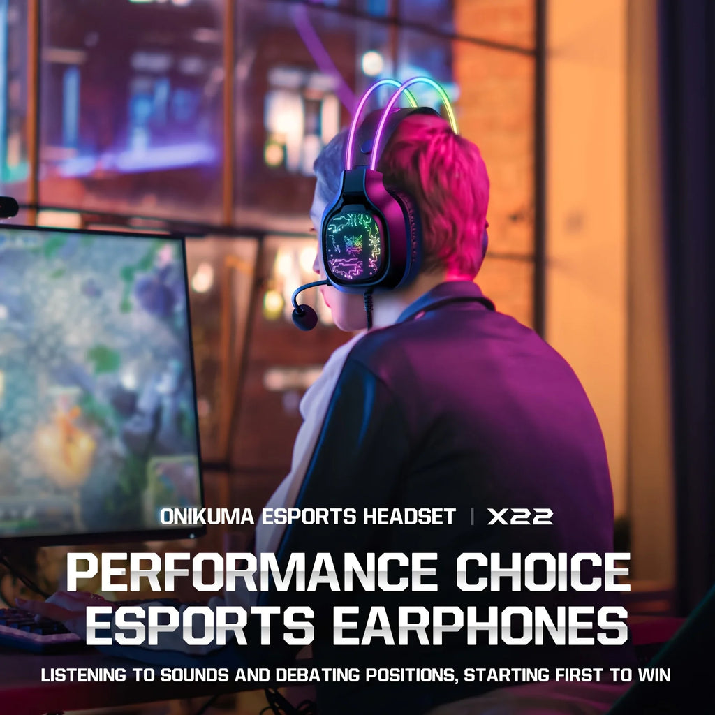 RGB Wired Gaming Headset with Noise-Cancelling Mic for PC, PS4, PS5 & Xbox