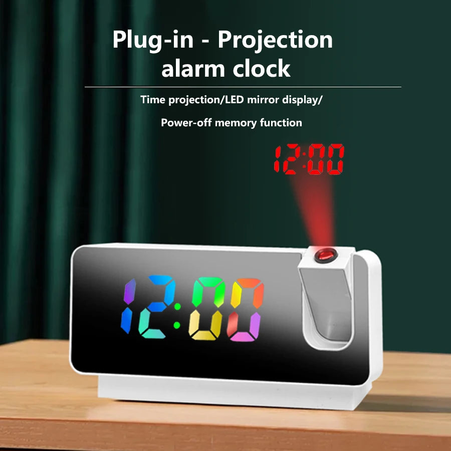 LED projection alarm clock