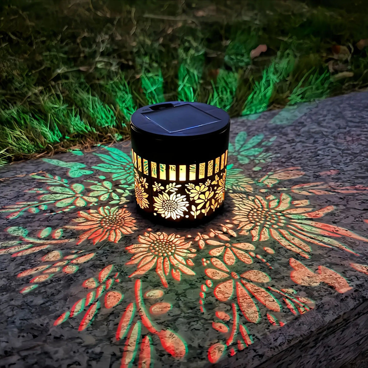 Solar Mandala Sunflower Projector Wall Light