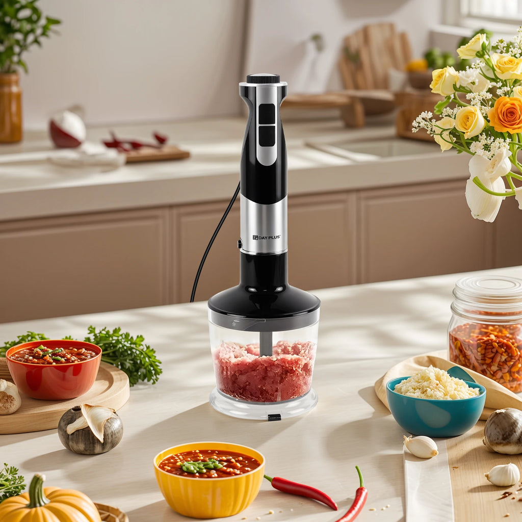Electric Hand Stick Blender, 12 Speeds, Handheld Food Chopper and Mixer