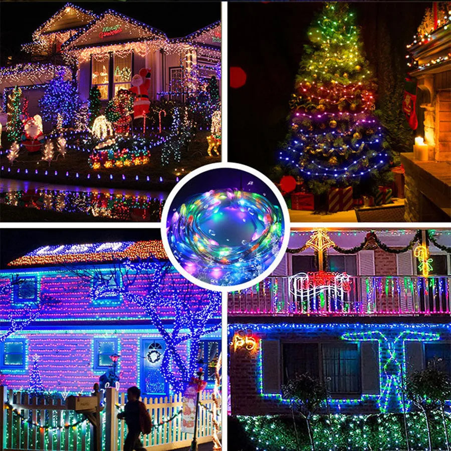 RGBIC USB LED String Lights, Bluetooth App Control, 8 Modes