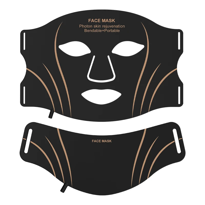 Wireless Portable 7-Colour LED Face and Neck Mask with Red Light Mode