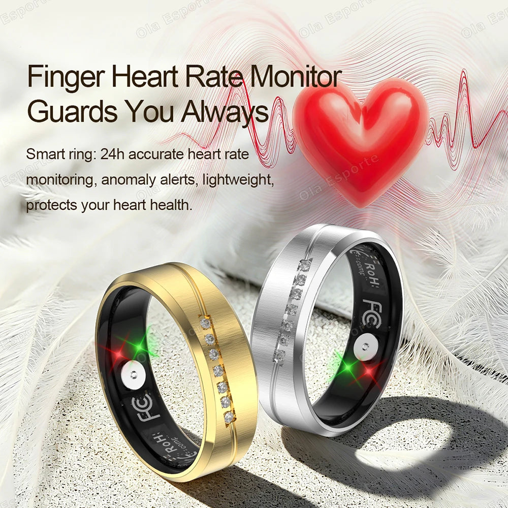Waterproof Titanium Steel Smart Ring with Bluetooth