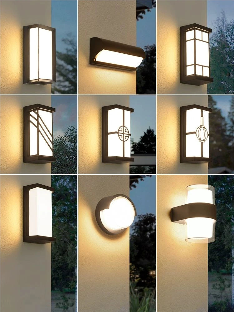 Outdoor wall lamp with motion sensor