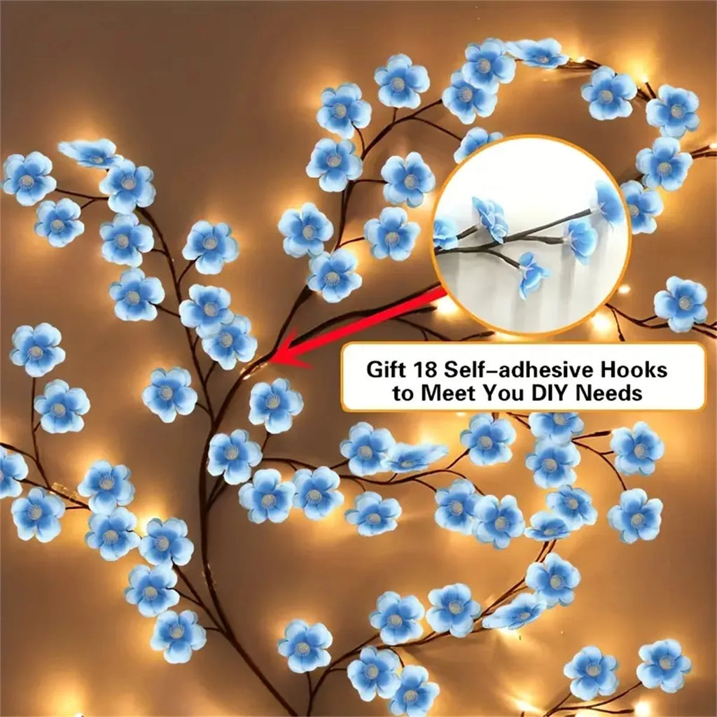 96 LED USB Cherry Blossom Branch Light String, 8 Modes