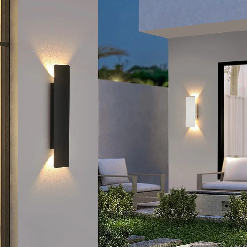 Modern LED Up and Down Wall Lamp, 18W, IP65 Aluminium
