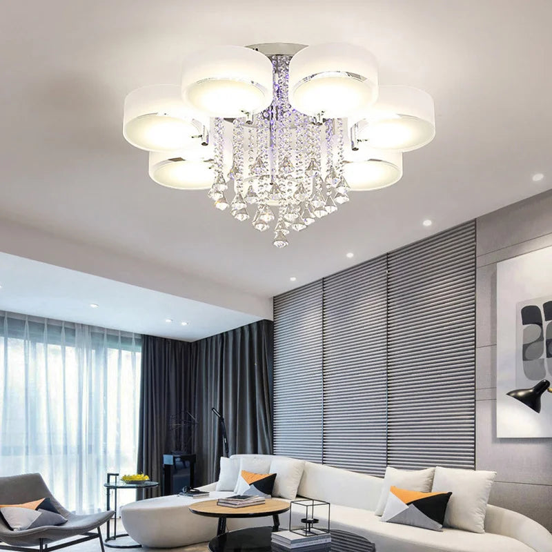 LED Crystal Ceiling Chandelier, 5 or 7 Head