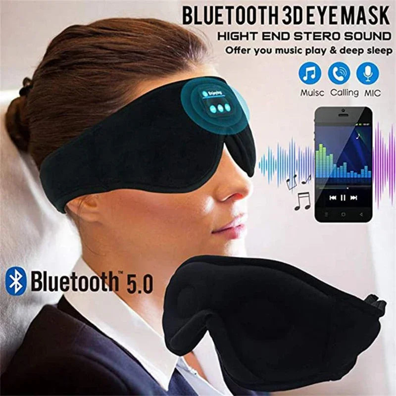 3D Contoured Sleep Headphones Eye Mask