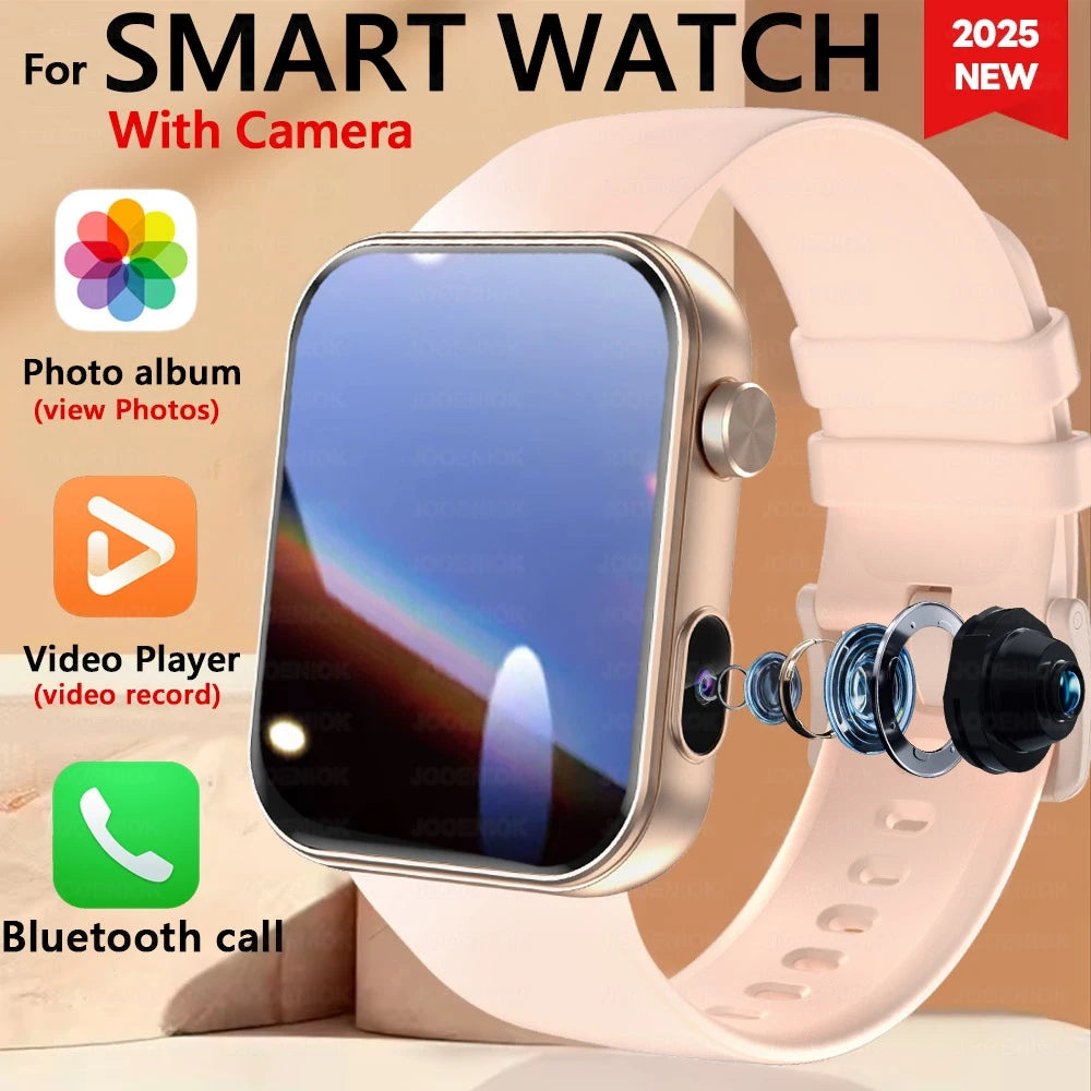 Smart Watch with Camera, Heart Rate & Built-in TWS Earbuds