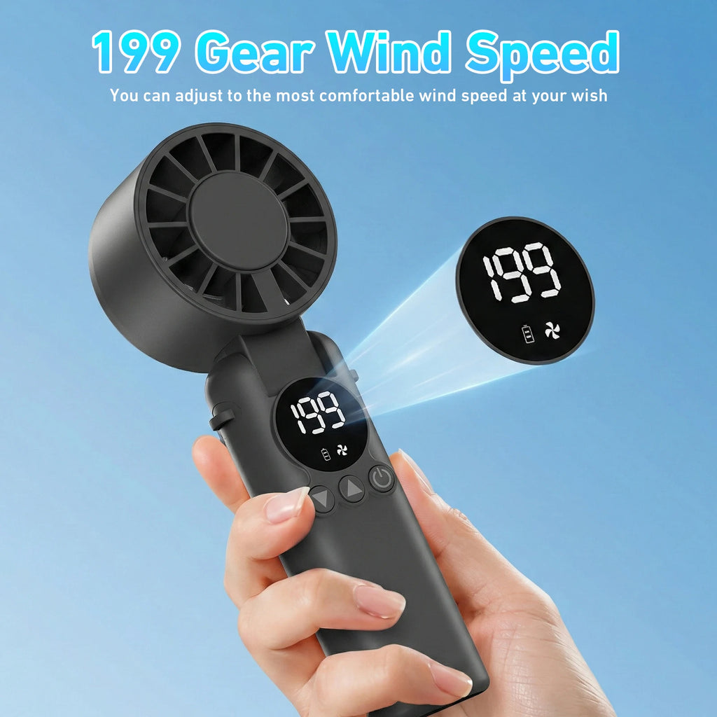 3-in-1 Portable Handheld and Desk Fan, 5000mAh, with Holder