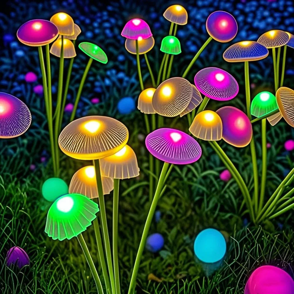 Solar mushroom garden lights