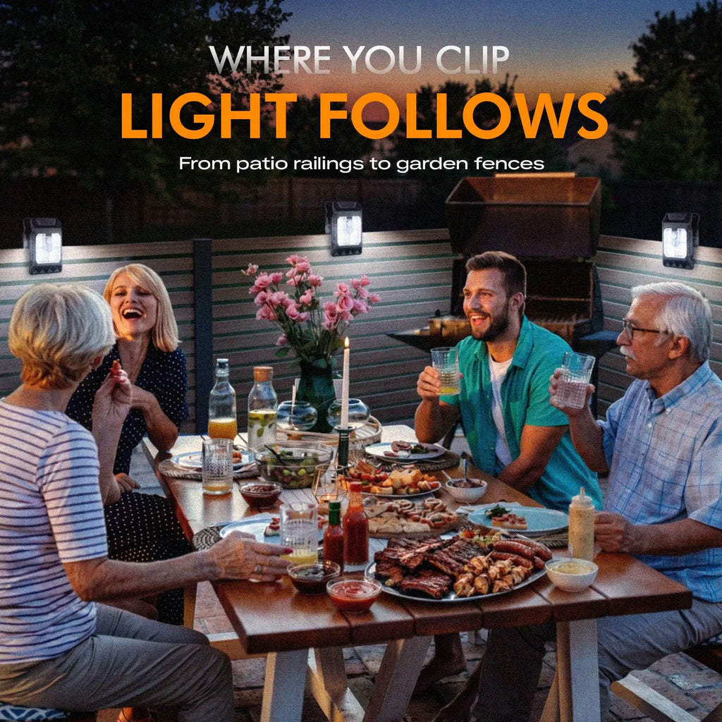 Solar Motion Sensor Clip-On Security Light, Waterproof