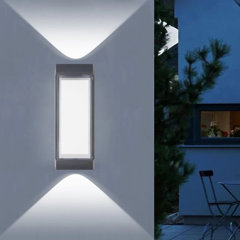 Modern LED Up and Down Wall Lamp, Indoor and Outdoor, AC85-265V