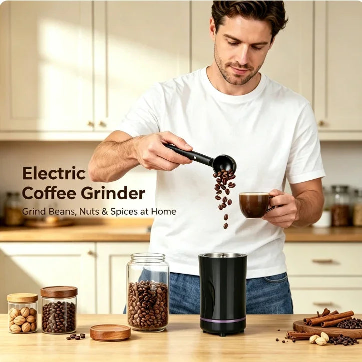 400W Electric Coffee Grinder for Beans, Spices, Nuts and Herbs