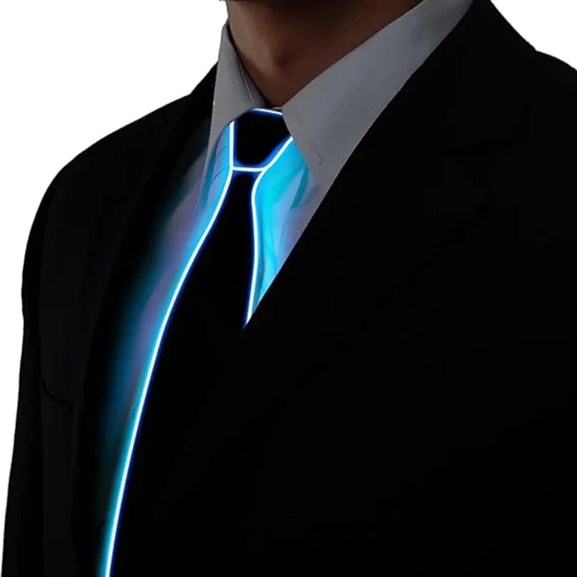LED Light-Up Necktie, Adjustable Flashing Tie for Parties and Stage Shows