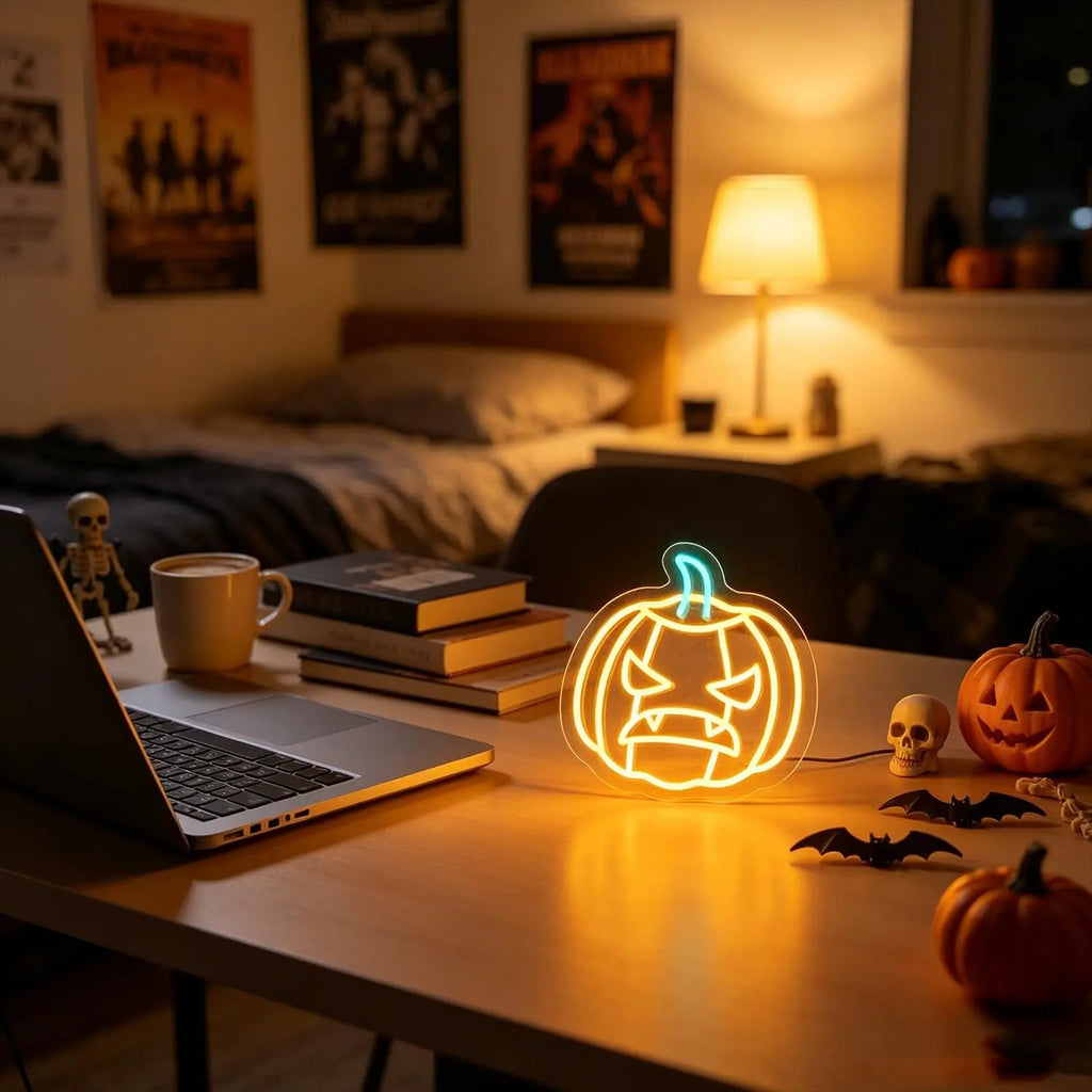 Pumpkin LED Neon Sign, Dimmable, USB Powered