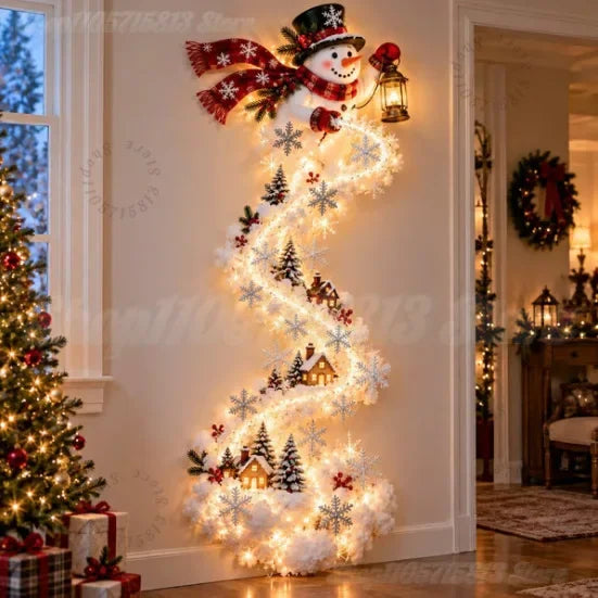 Christmas Magic Trail Wall Light, Santa Sleigh and Reindeer