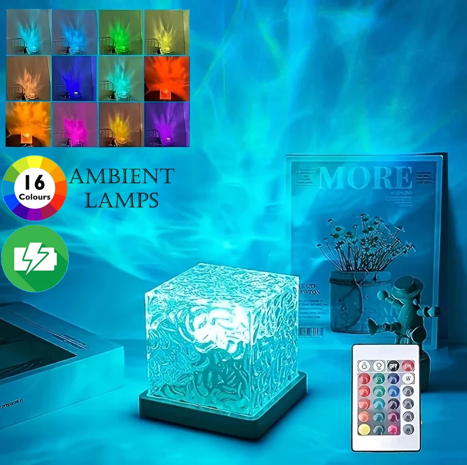 RGB ocean wave projection night light