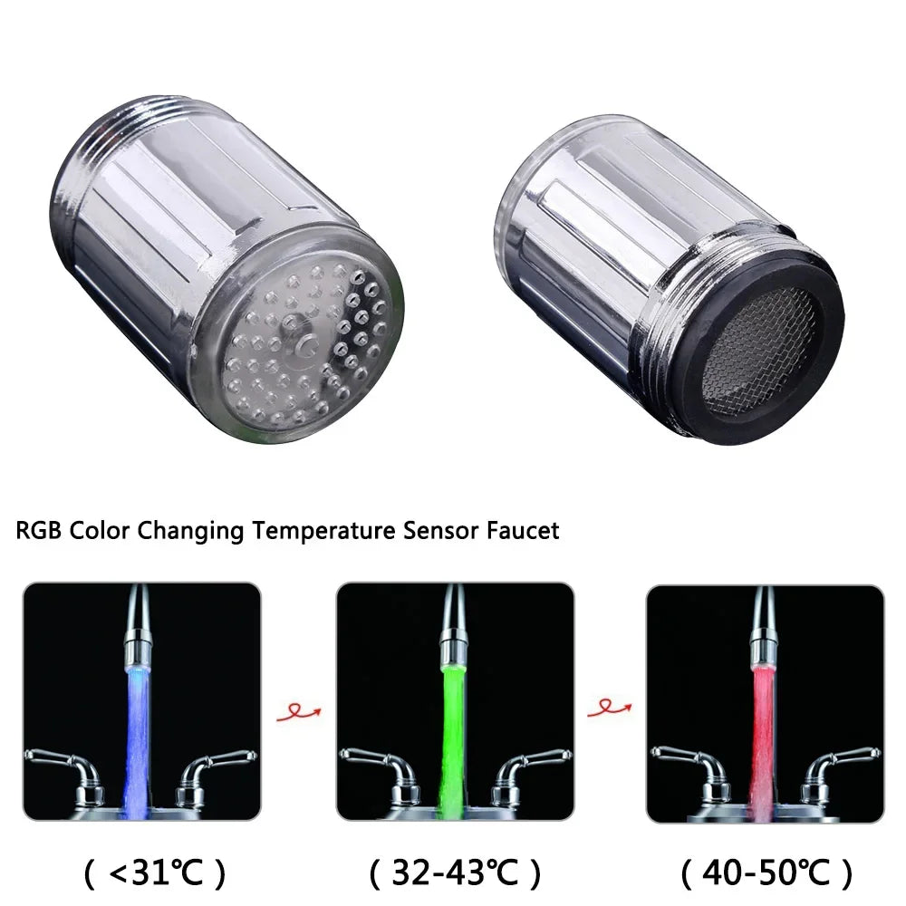 LED Colour-Changing Tap Light with Temperature Sensor
