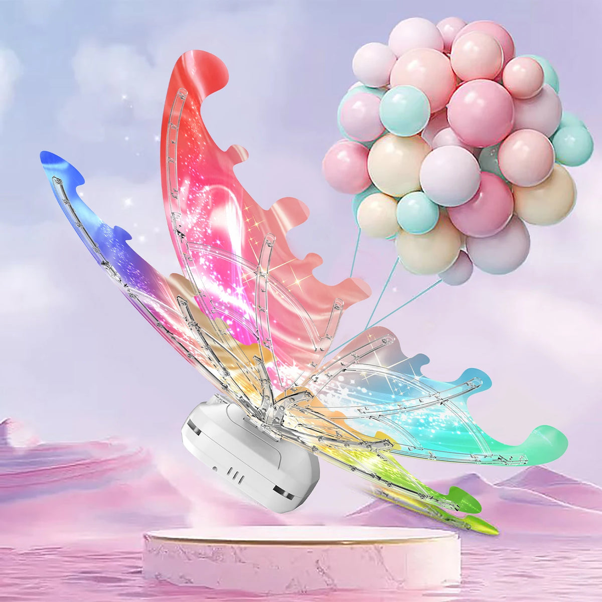Luminous Electric Butterfly Wings with Music, Fairy Angel Props