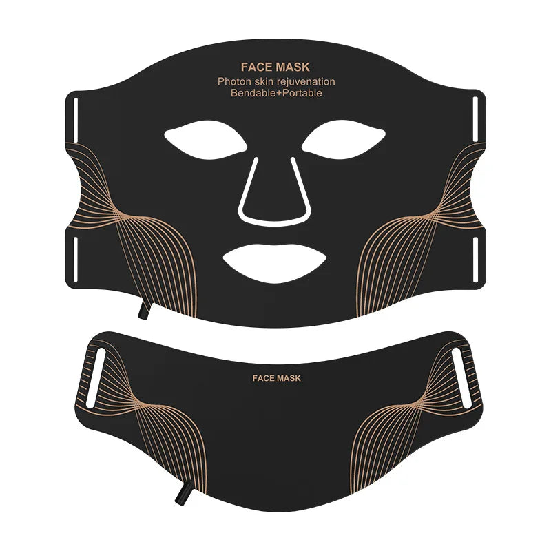 Wireless Portable 7-Colour LED Face and Neck Mask with Red Light Mode
