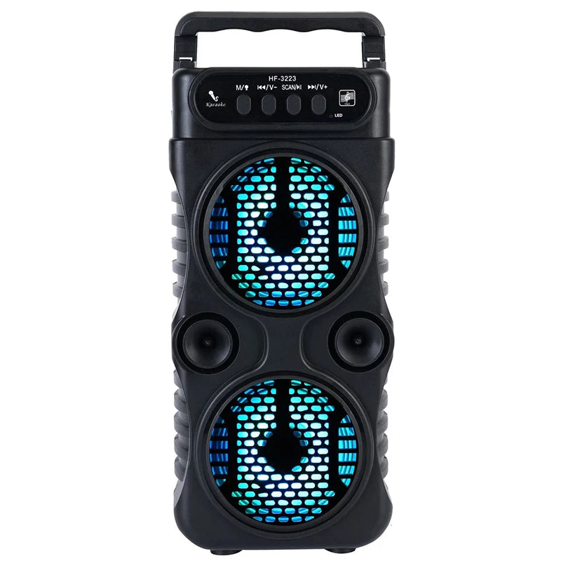 3 Inch Portable Dual Stereo Bluetooth Speaker, USB Powered, Subwoofer Bass