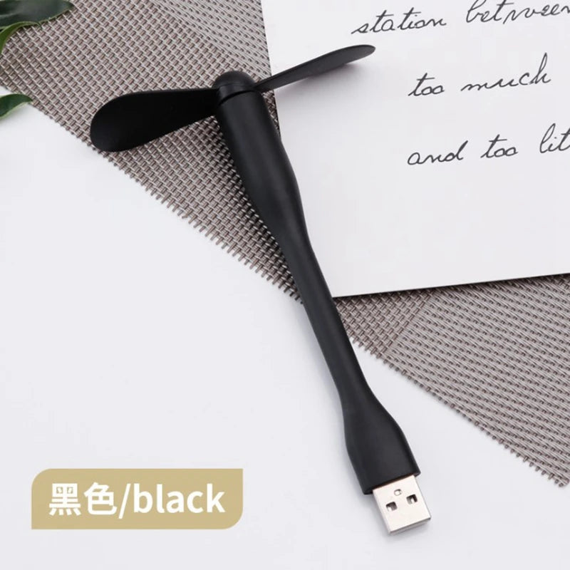 Mini USB Fan, Flexible and Bendable, for Laptop and Power Bank
