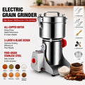 800g Electric Grain Mill, Stainless Steel Pulverizer for Herbs, Grains and Spices