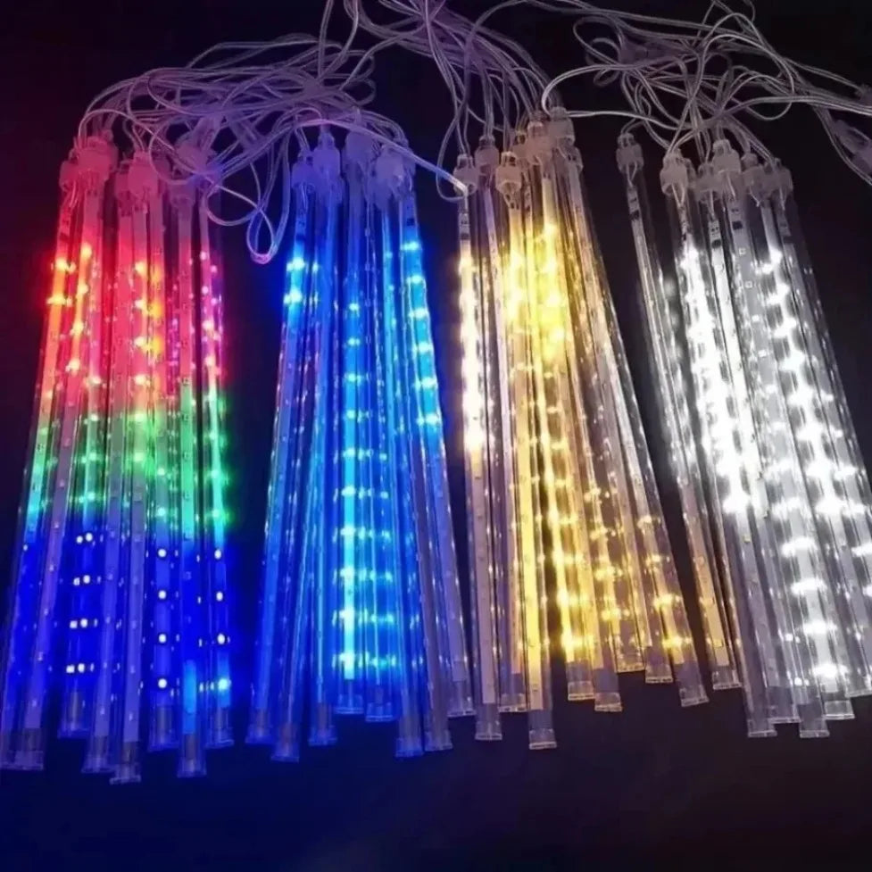 8 Tube Meteor Shower Rain Lights, Solar Powered, 30/50cm