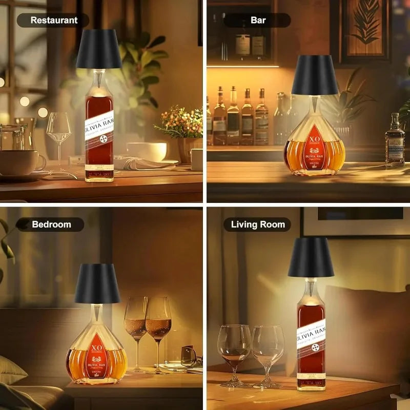 Wireless Bottle Light, Touch Control, 3 Colours, Dimmable