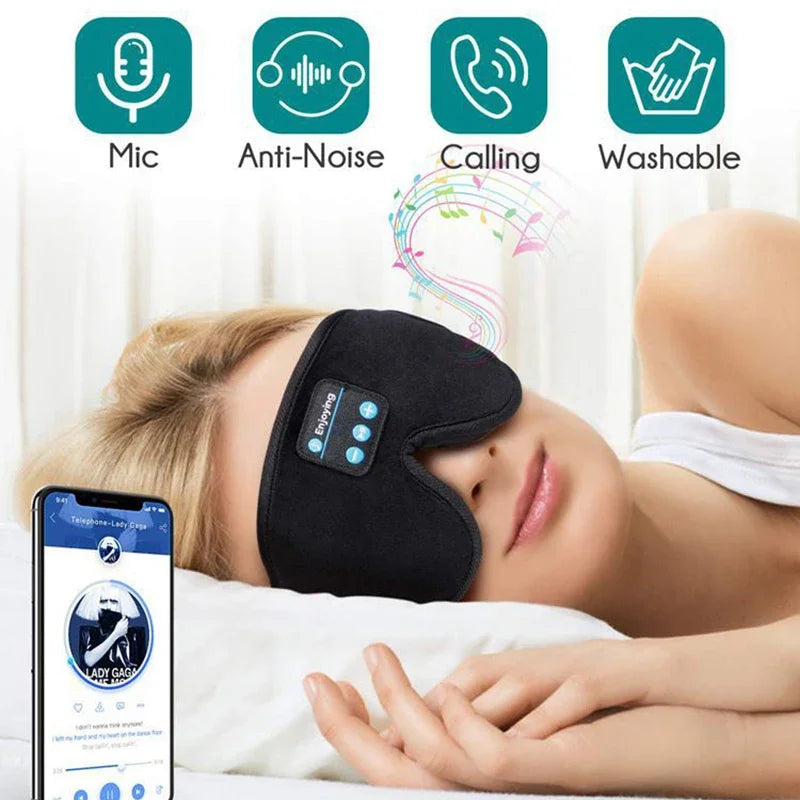 3D Contoured Sleep Headphones Eye Mask