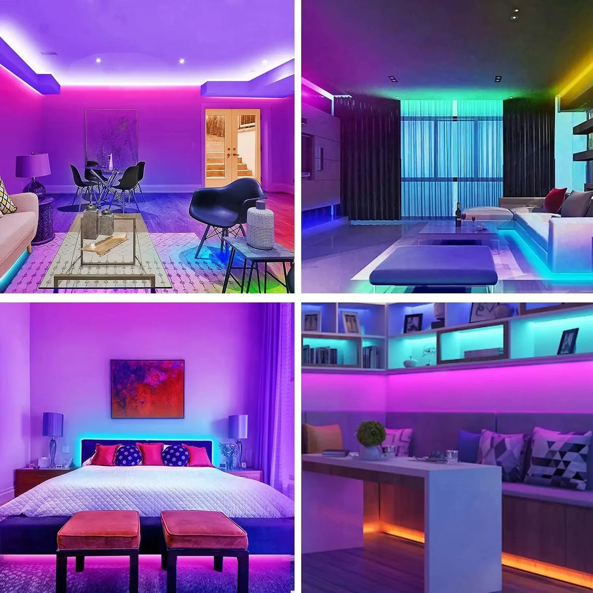 Smart Bluetooth RGB LED Strip Lights, USB App Control