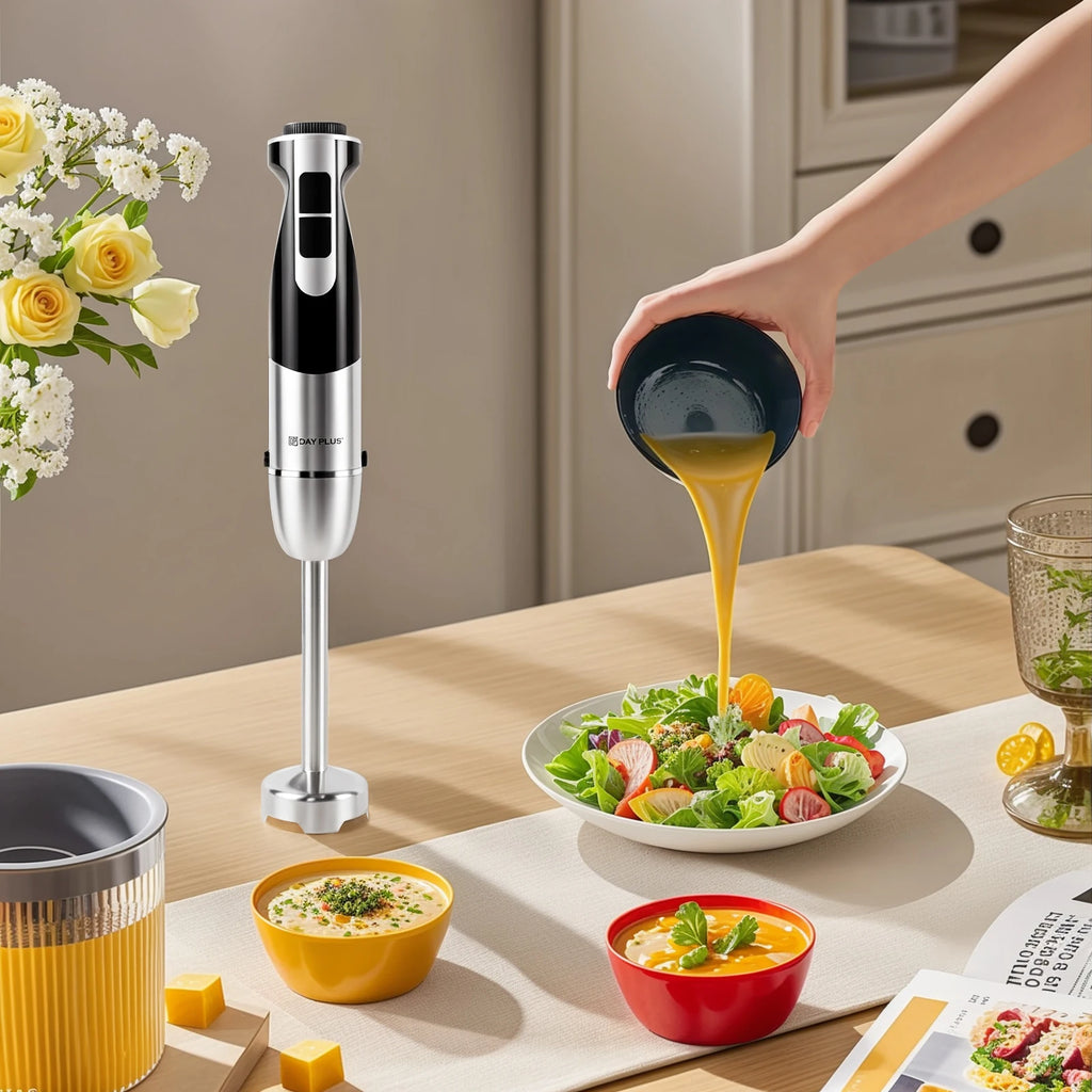 Electric Hand Stick Blender, 12 Speeds, Handheld Food Chopper and Mixer