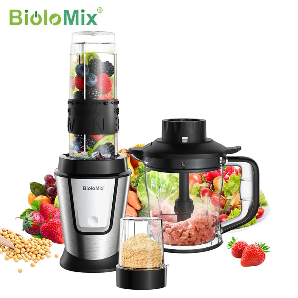 700W 3-in-1 Food Processor, Portable Blender, Chopper and Dry Grinder