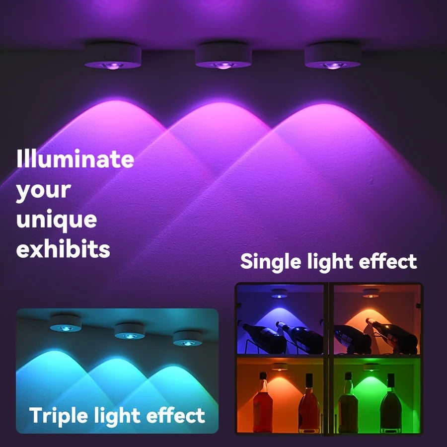 Rechargeable RGB Cabinet Light with Remote, USB-C