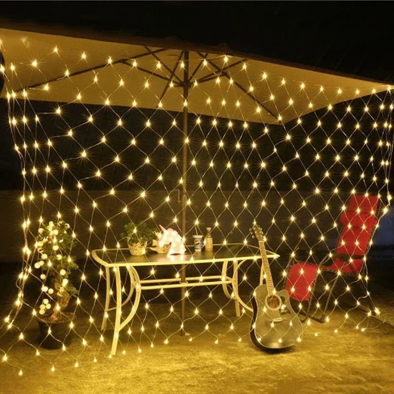 Christmas Net Mesh Fairy Lights, LED Garland and Curtain
