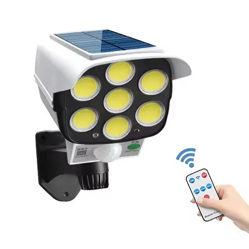 Solar Wall Light with Motion Sensor, 77 LED, 3 Modes