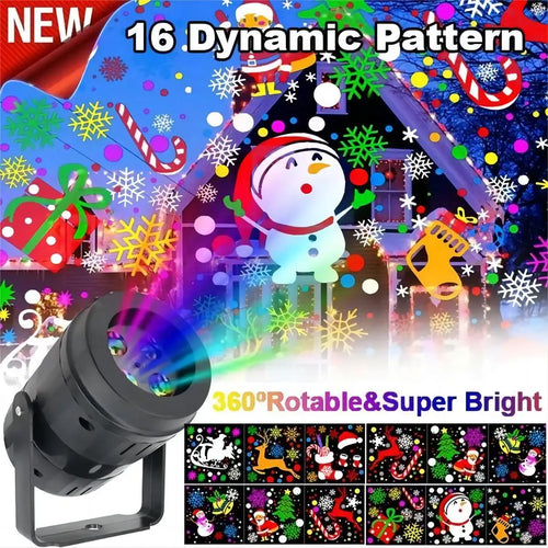 16 pattern Christmas projector light